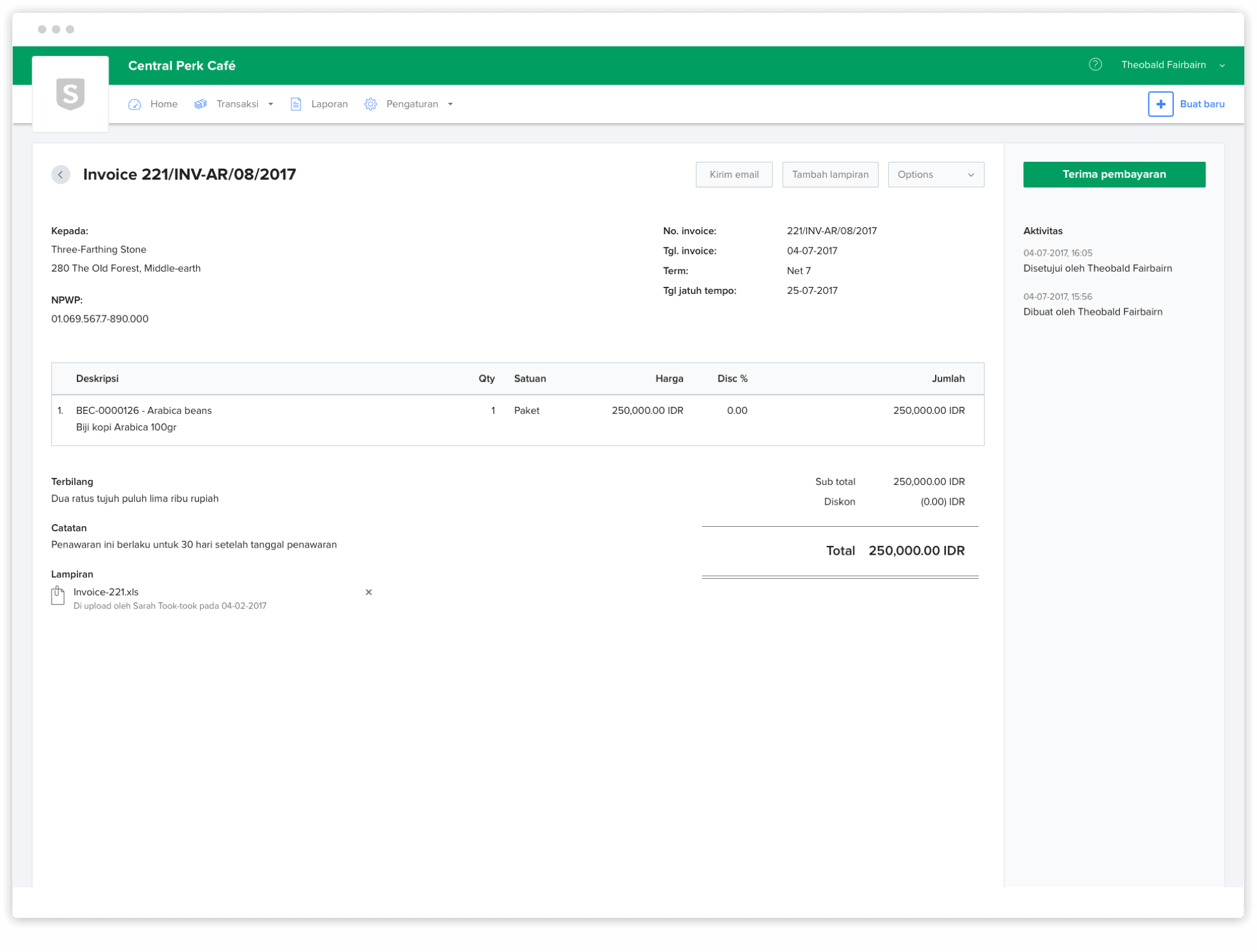 Invoice dan pemantauan A/R